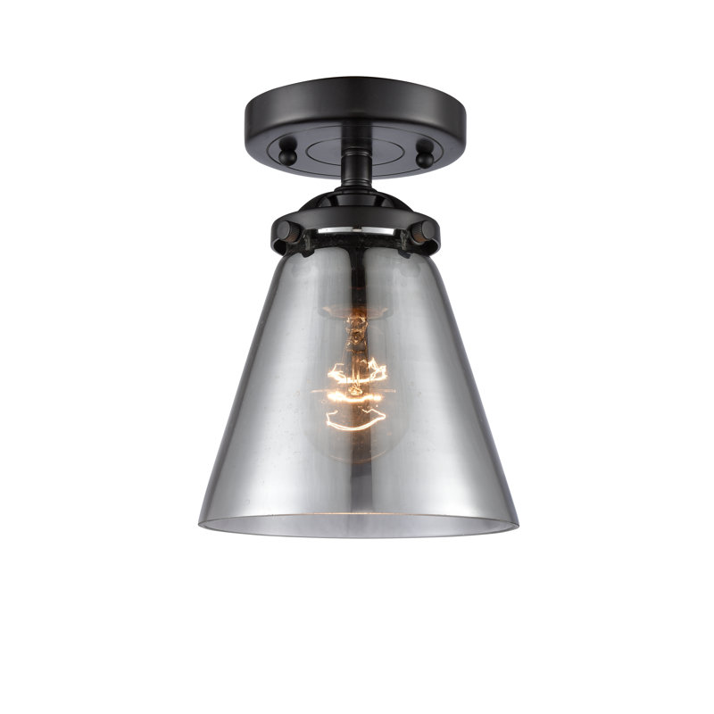 Plafonnier semi-encastré 1 lumière 6,25 "Tennessee, DEL, Plaqué couleur fumée, Bronze huilé