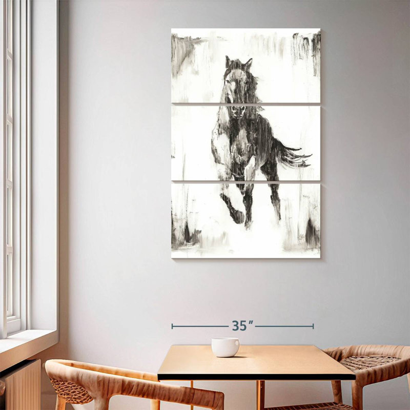 Brampt Rustic Black Stallion II, 65" H x 42" W