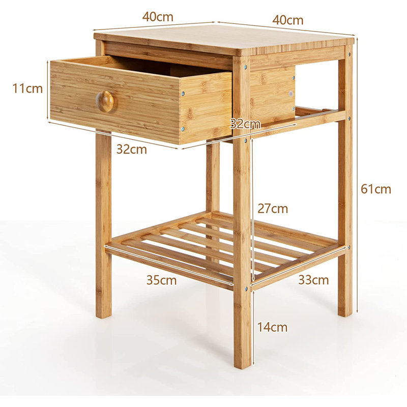 Gungnir 40cm W Bedside Table