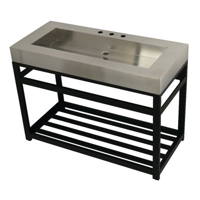 Fauceture Series Metal Rectangular Console Bathroom Sink