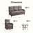 10 - Person Outdoor Wicker Furniture Conversation Patio Set With Plush 6" Cushions, All-Weather Comfort-1832225037-1832225035