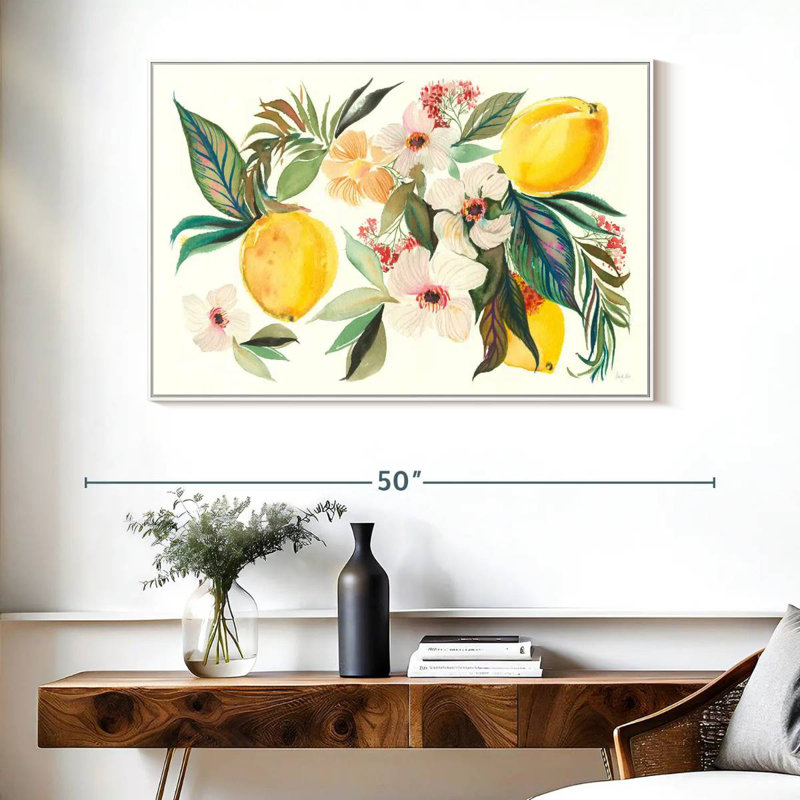Agrumes d'été I, Cadre flottant blanc, 40 po x 27 po