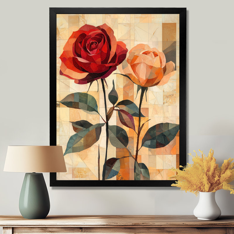 «Botello», reproduction d'art sur toile florale, Noir, noir, noir, noir, 20" H x 12" W