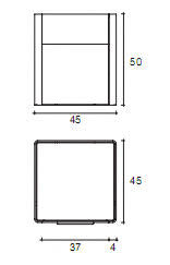 Oxbow 45cm W Glass Bedside Table, Transparent