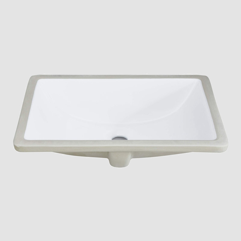 Go Peak Track 15.125'' Ceramic Rectangular Bathroom Sink with Overflow