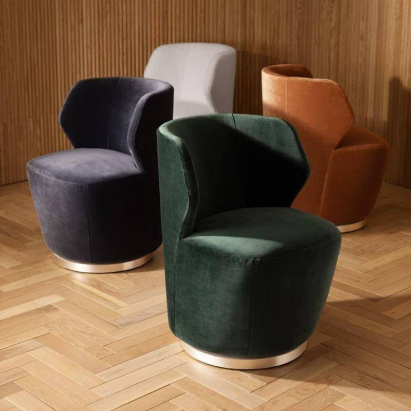 Poppy Side Chair, Midnight Gray Polyester