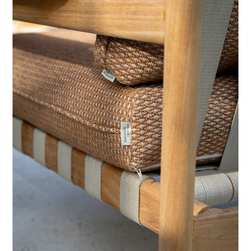 Oda Outdoor Teak Lounge Chair, Sienna