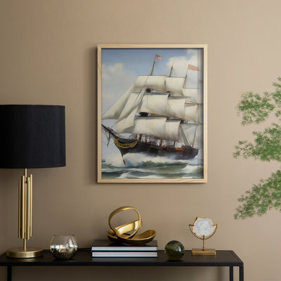 NAUTICAL Series LXV, reproduction encadrée - bois massif