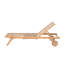 Weir 195cm Long Reclining Acacia Single Chaise with Cushions-951801148