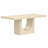 Contemporary ECC Concrete Rectangular Dining Table - Travertine