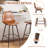 Moulton 26" Swivel Upholstered Counter Stools for Kitchen Island with Backrest and Footrest-488083753