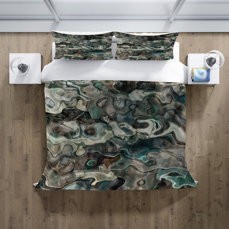 Abstract Duvet Cover, King Duvet Cover + 2 King Shams
