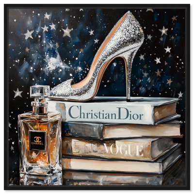 Sparkling Stars Heel Canvas Fashion Art Prints by Art Remedy