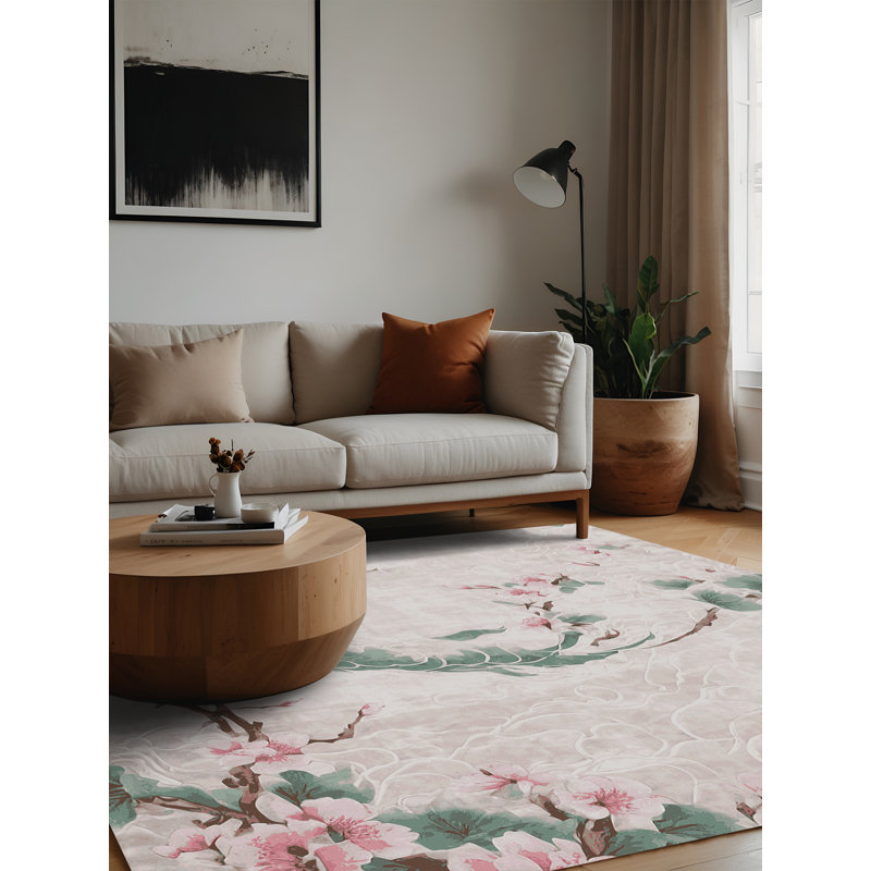 Machine Washable Gray Area Rug, Square 7'