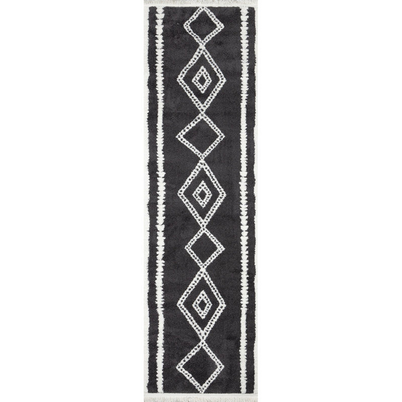 Manvil Black Rug, Runner 2'3" x 7'6"