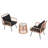 3 Piece Rattan Seating Group With Cushions-1035835992