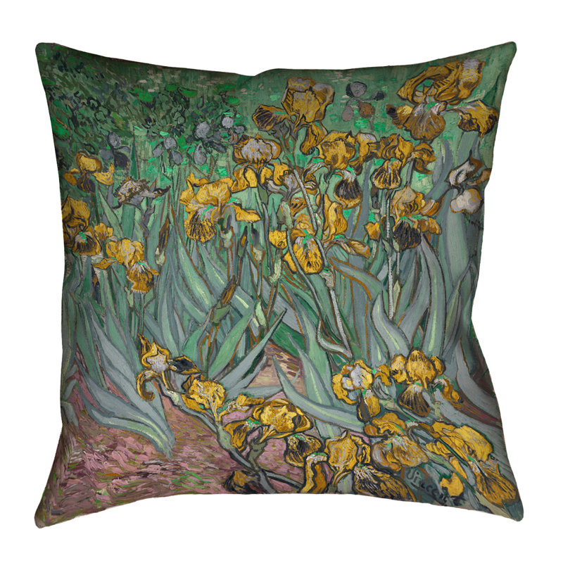 Housse de coussin Vincent Van Gogh, 26 po x 26 po, Jaune