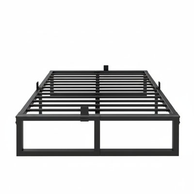 14 Inch Queen Bed Frame,3500 Lbs Heavy Duty Metal Platform, Steel Slats Support/No Box Spring Needed/Noise Free/Non-Slip/Easy Assembly