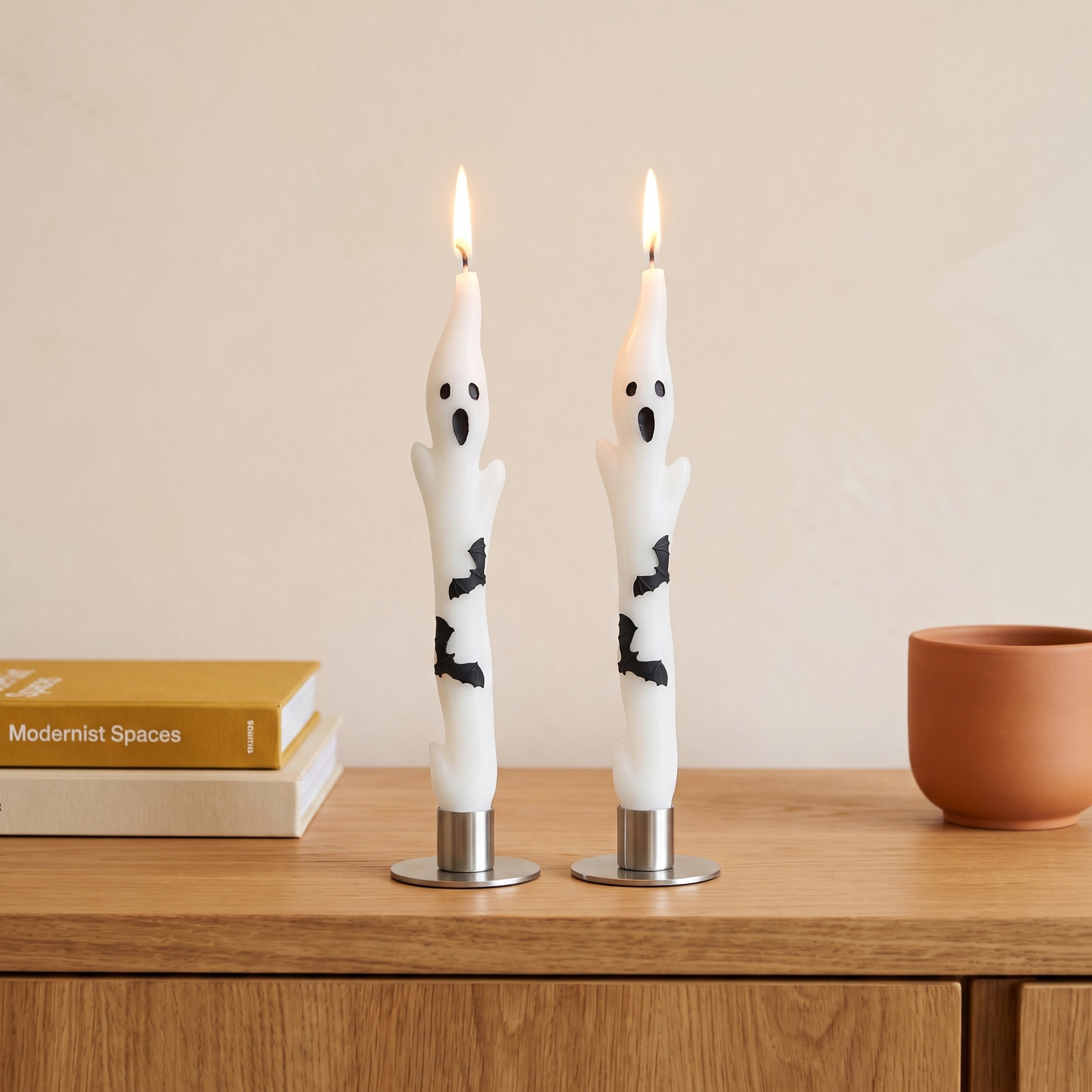 Unscented Ghost Taper Candle Set
