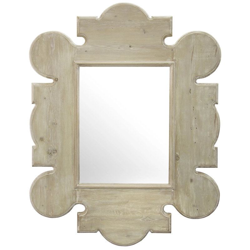Miroir gothique en bois récupéré, mur
