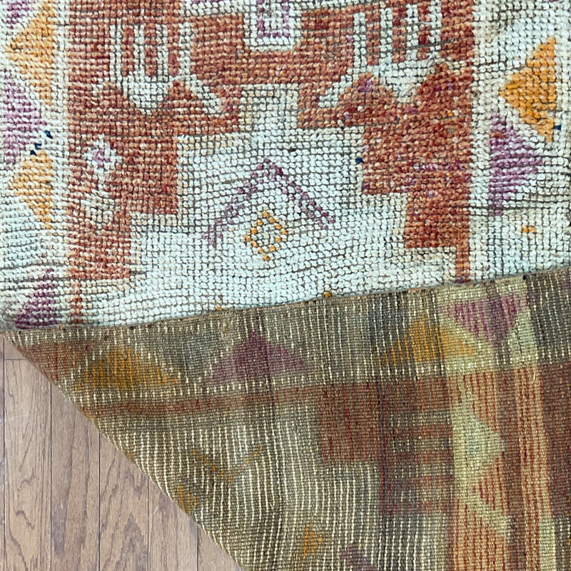  Handmade Turkish Oushak Wool Runner