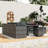 6-Piece PE Rattan Outdoor Patio Sofa Set with Ample Storage and Tempered Glass Table-1195630926