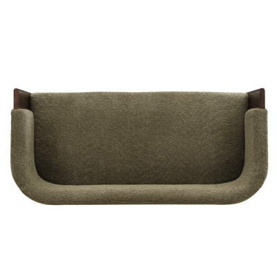 48.5" Upholstered Solid Loveseat (Walnut+Green)