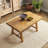 Rustic Solid Wood Dining Table And Chairs Set, Upholstered Dining Chairs And Solid Wood Dining Table-44947420-47652736-47652737