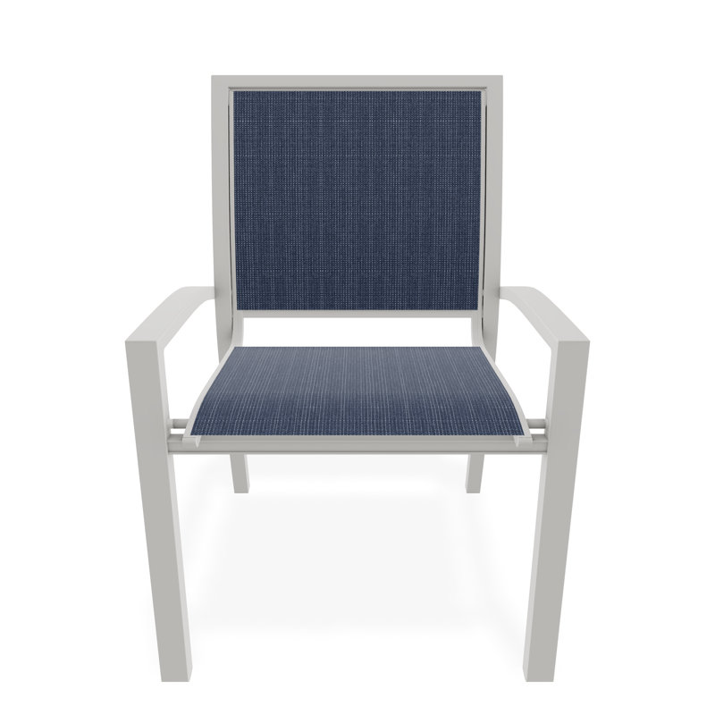 Chaise de café empilable Kendall, Neige, Mavi