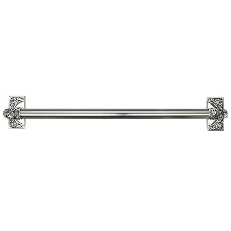 GEORGETOWN 30" TOWEL BAR; BURNISHED SILVER FINISH, Silver, 3.63" H x 20" W x 3.38" D