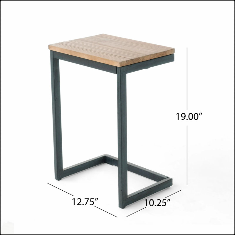 Petite table d'appoint compacte et élégante, parfaite pour un décor moderne et rustique, avec une surface facile à nettoyer et un design peu encombrant.