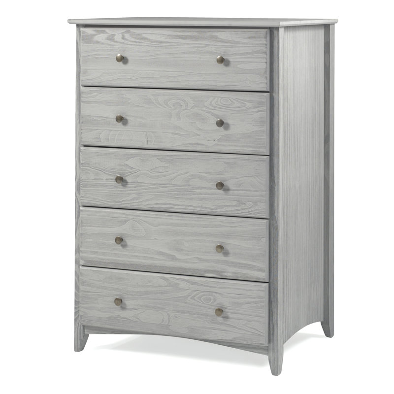 Commode 5 tiroirs Faringdon, Gris patiné