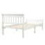 Lit plateforme simple en bois massif avec tête de lit / base de matelas, cadre simple blanc: base de lit charmante, sommier sans sommier