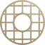 Médaillon de plafond en bois ajouré de 20 po x P 7 1/4 po x T 1/4 po, cerisier-63412261-63412276
