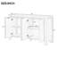 Table de buffet rectangulaire de 59 po de largeur Retro-1698620260