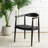Solid Wood Arm Chair in Black