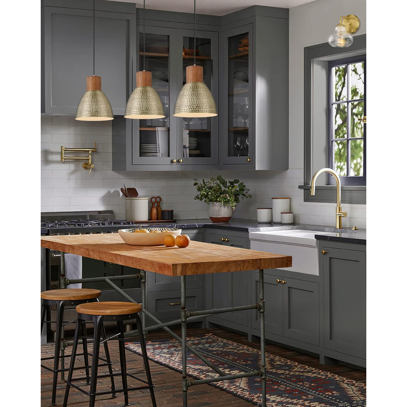 Kitchen Island Table Hammering Pendant Light