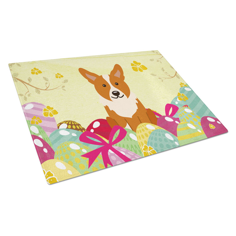 Planche à découper en verre des vacances corgi Saroyan