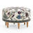 Elegant Velvet Tuffet with Beech Wood Legs, 25.6 x 15.7 x 25.6 inches | 100% Velvet Fabric, Easy to Clean | Supports Up to 150 lbs | Charming Multi-Color Design for Traditional & Rustic Decor | Perfect for Seating & Footrest