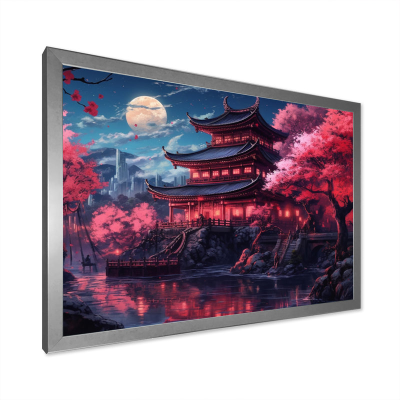 Japon, terre du Samouraï I sur toile, Cadre photo argenté, H 30 po x l 40 po x P 1,5 po