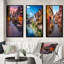 "Allemagne Rothenburg Street", 3 pièces sur toile-1104051-1104055