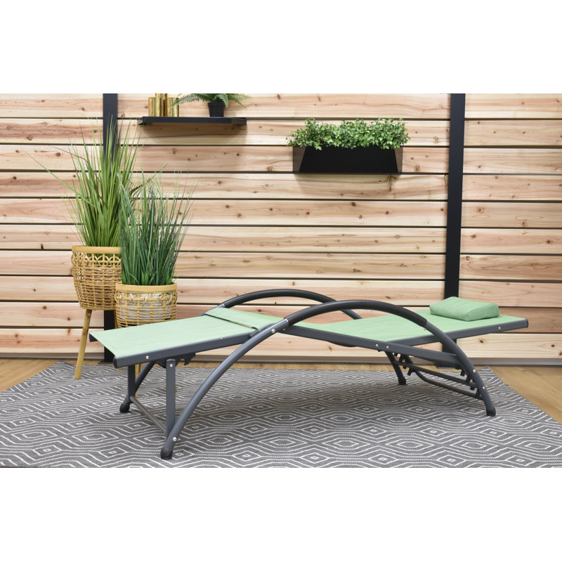 Chaise de patio avec coussins Dematteo, Green