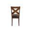 Chaise en bois massif à dossier croisé en espresso / noyer Liebwin