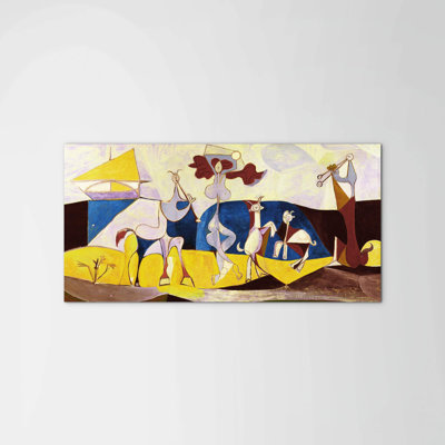 Homage to Pablo - La Joie De Vivre 50cm H x 100cm W High Quality Print on Frameless Panel, Lightweight, Ready to Hang