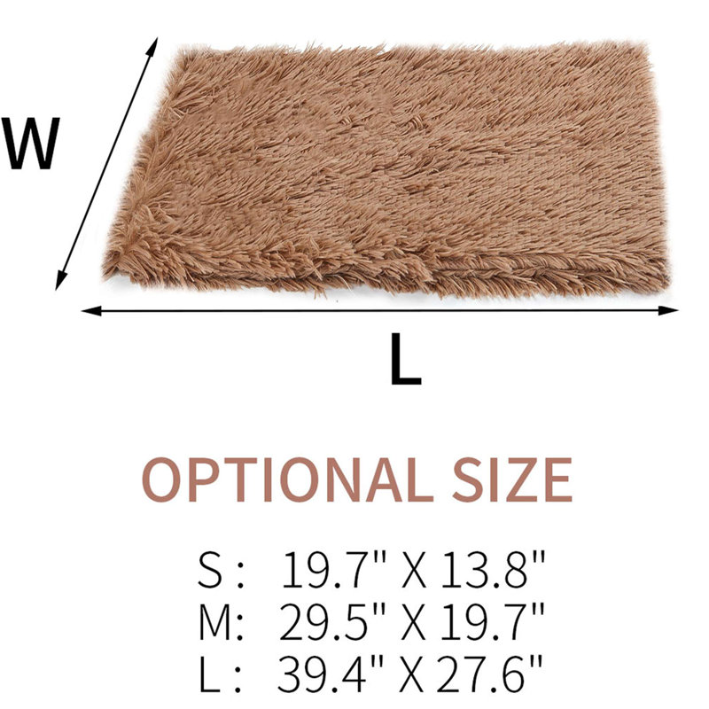 Coussin pelucheux et moelleux pour chien, Brun, L 19,7 po x l 13,8 po