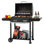 Royal Gourmet 24-Inch Charcoal BBQ Grill with 2 Foldable Side Shelves, Black