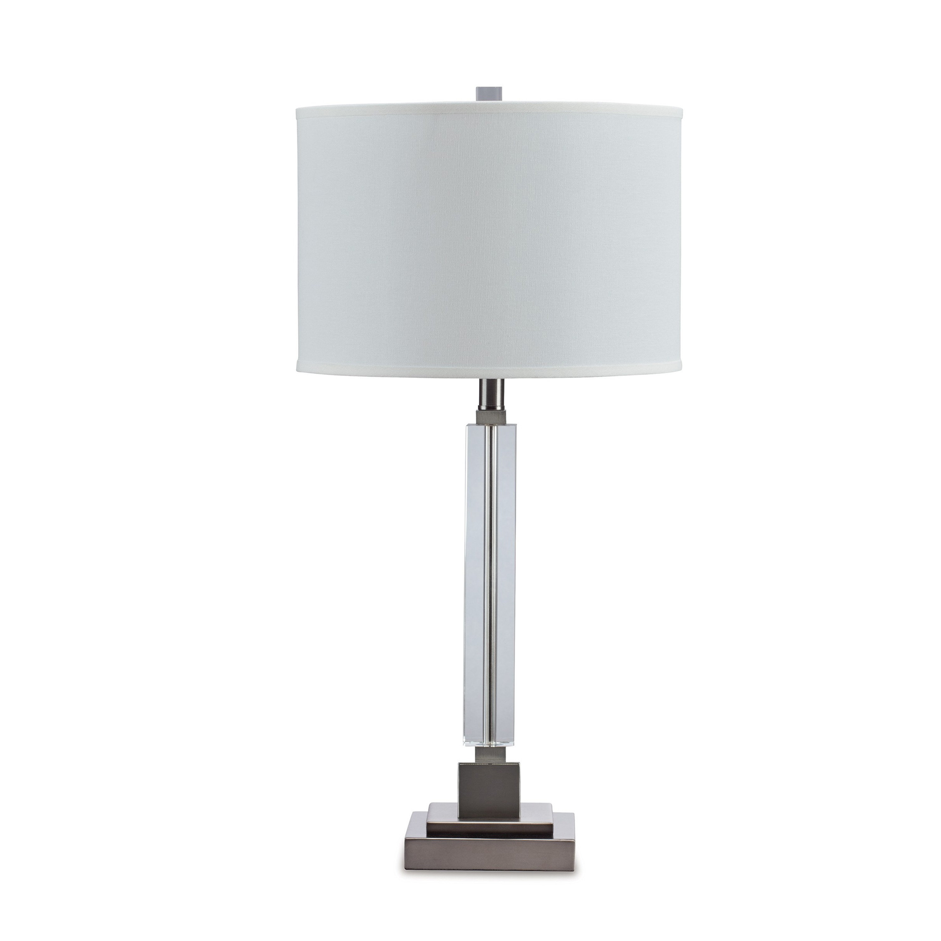 Benjara 29 Inch Table Lamp, Candlestick Base, White Drum Shade ...