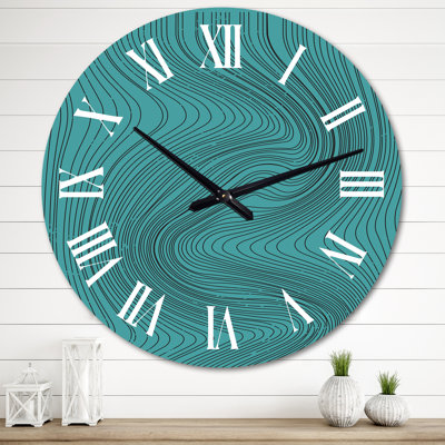 Late 20S Geometric Primitive Aesthetics XII - Mid-Century Modern Wall Clock 2
