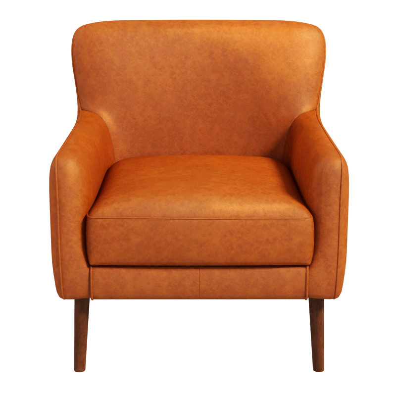 Méridienne Claire en cuir véritable brun clair