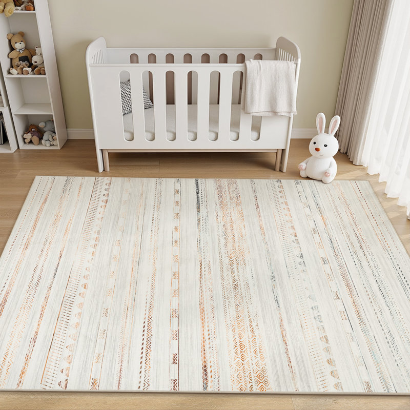 Ultra Soft Bohemian Washable Non Skid Colorful Area Rug, Rectangle 9' x 12'